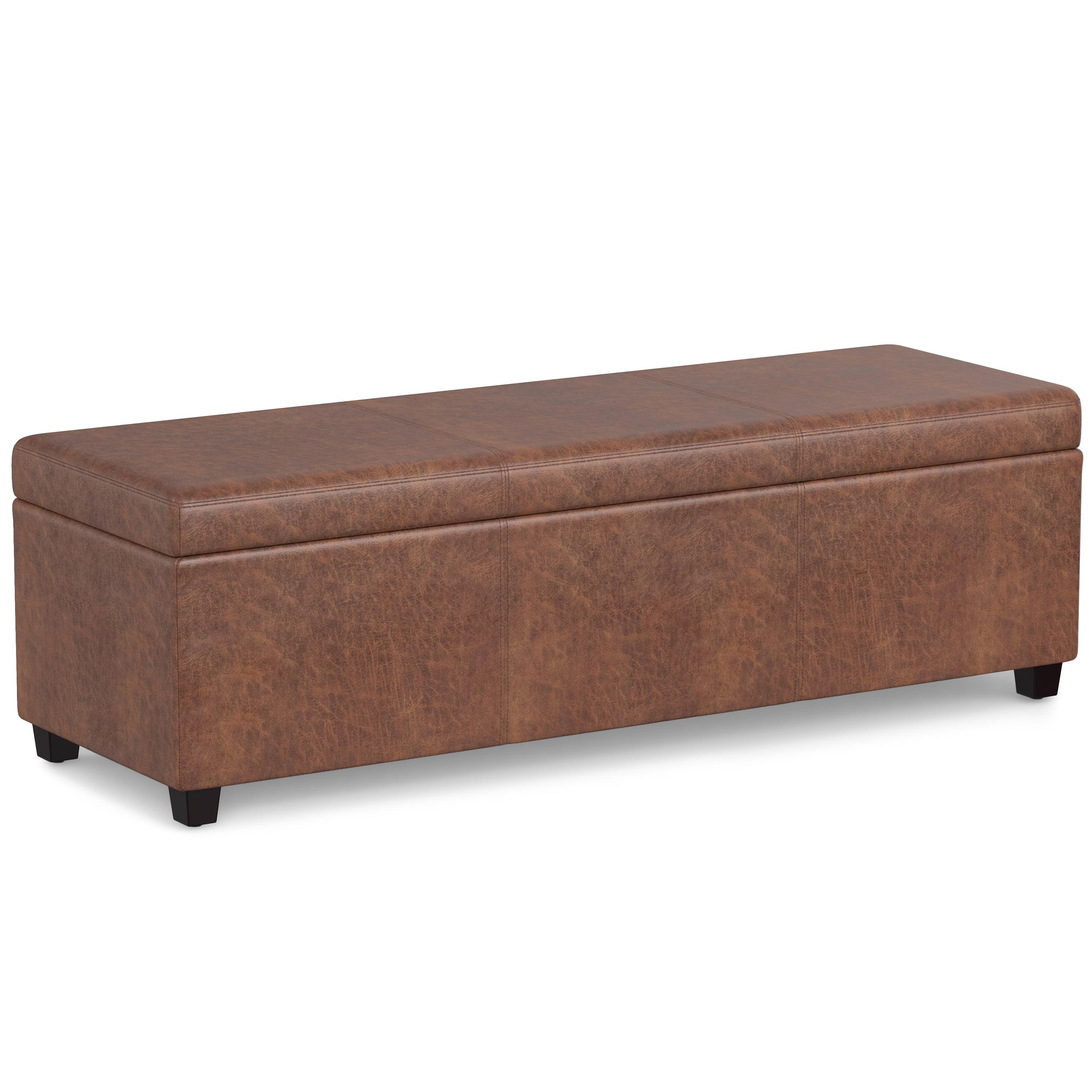 Simpli Home Avalon Extra Large Storage Ottoman Bench,Assembled