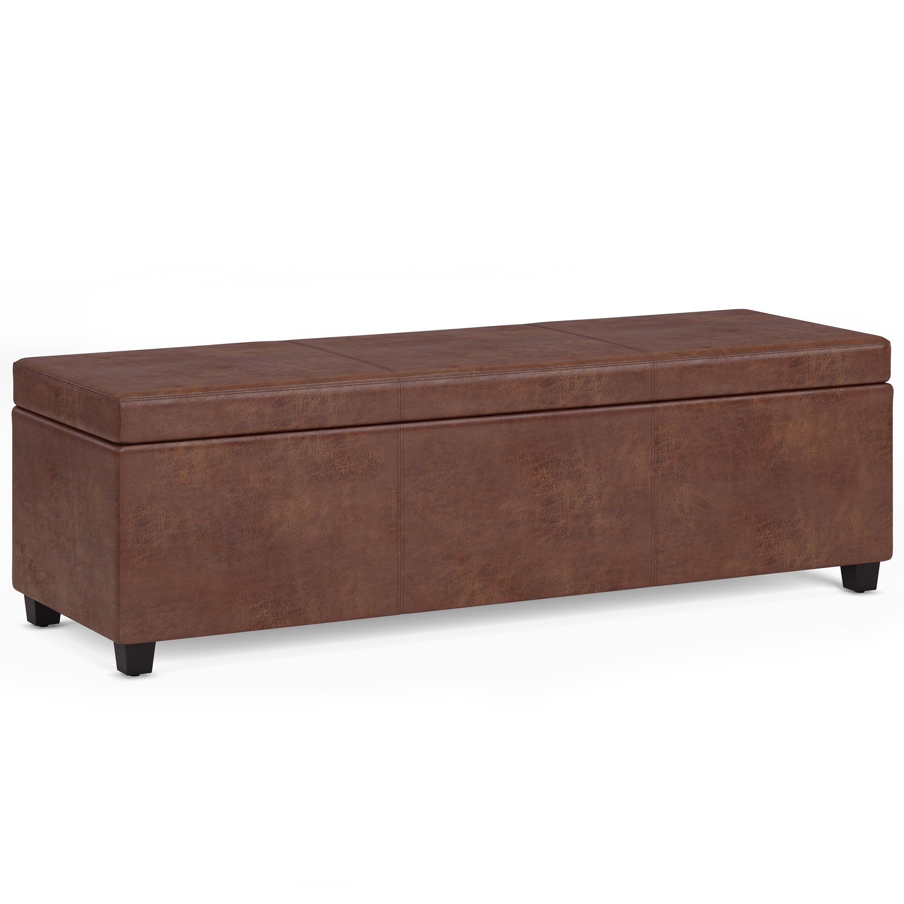 Simpli Home Avalon Extra Large Storage Ottoman Bench,Assembled