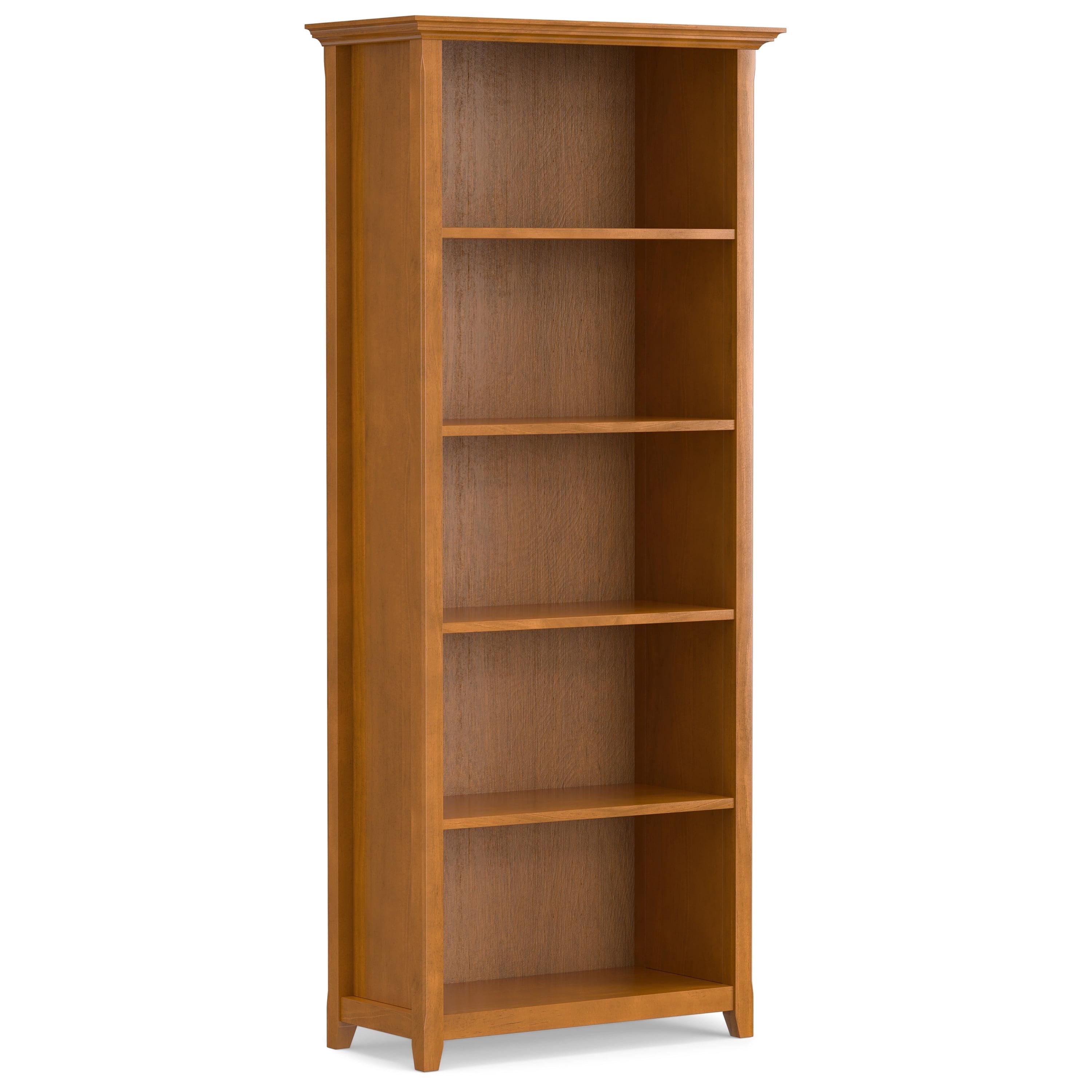Simpli Home Amherst SOLID WOOD 5 Shelf Bookcase