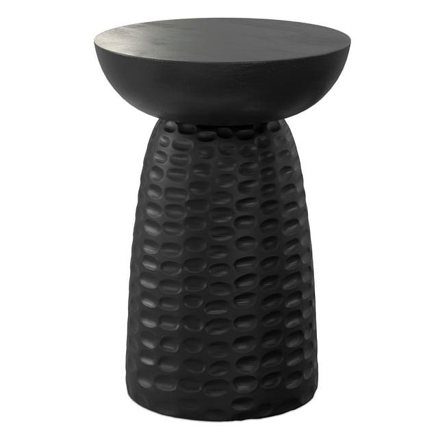 Simpli Home Boyd Solid Mango Wood Contemporary Accent Table with Textured Finish, Fully Assembled