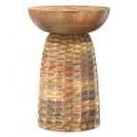 Simpli Home Boyd Solid Mango Wood Contemporary Accent Table with Textured Finish, Fully Assembled