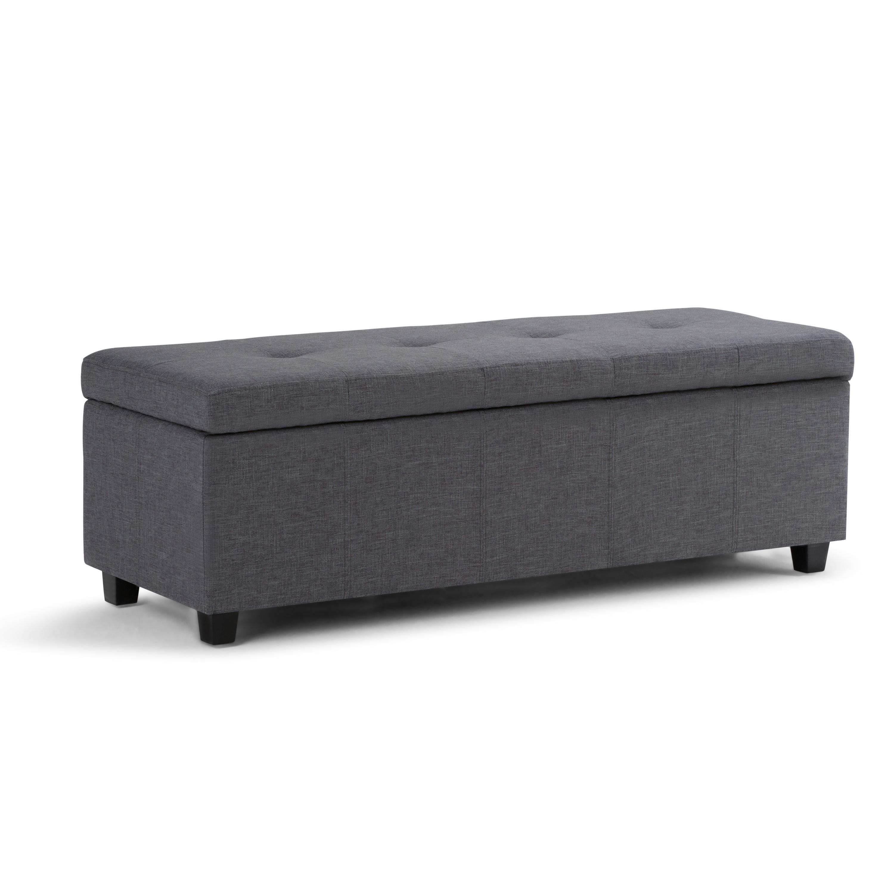 Simpli Home Castleford Large Storage Ottoman Bench