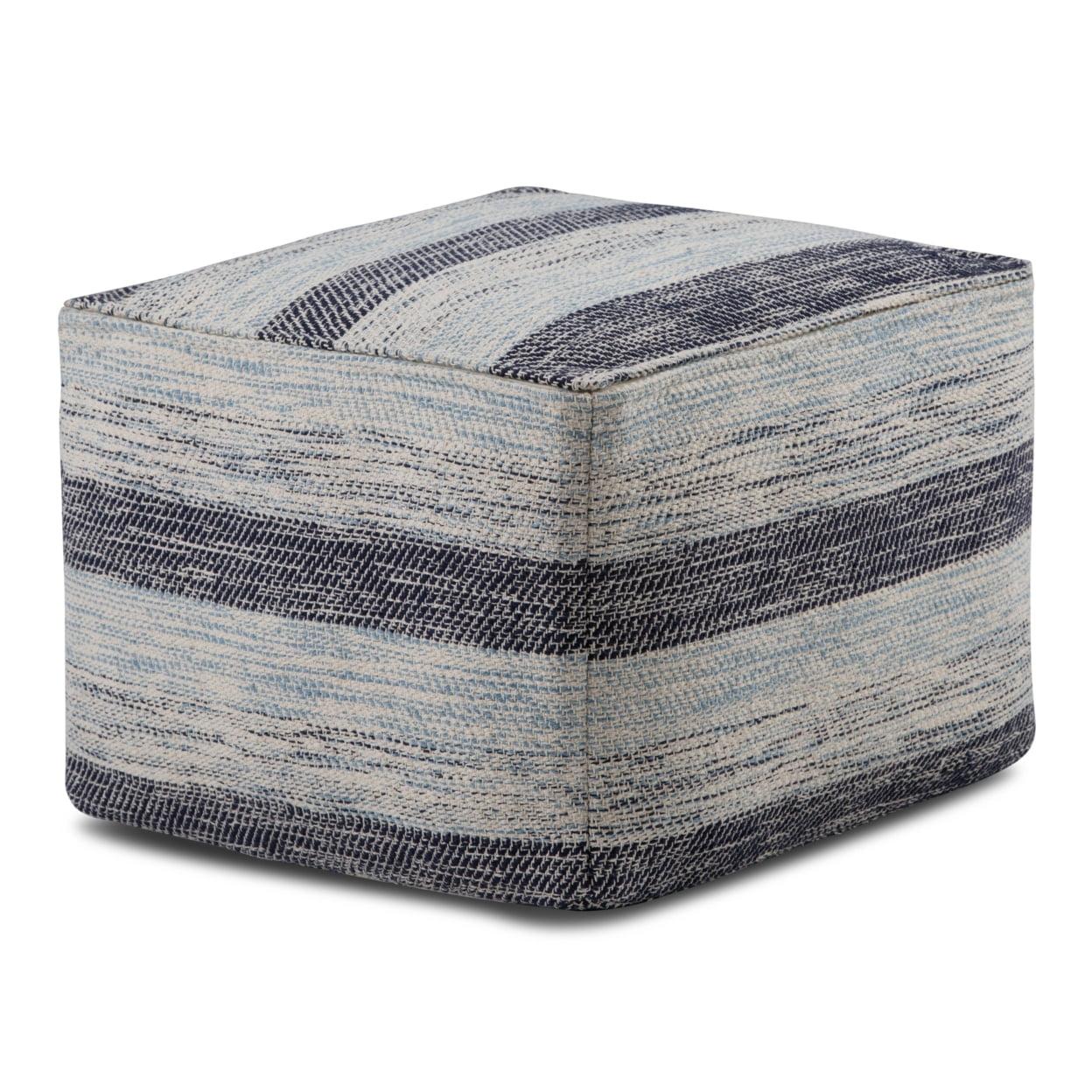 Simpli Home Clay Upholstered Pouf