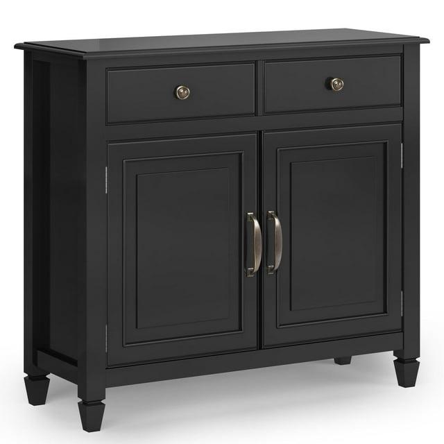 Simpli Home Connaught Solid Wood 2 - Door Accent Cabinet Entryway Storage Cabinet