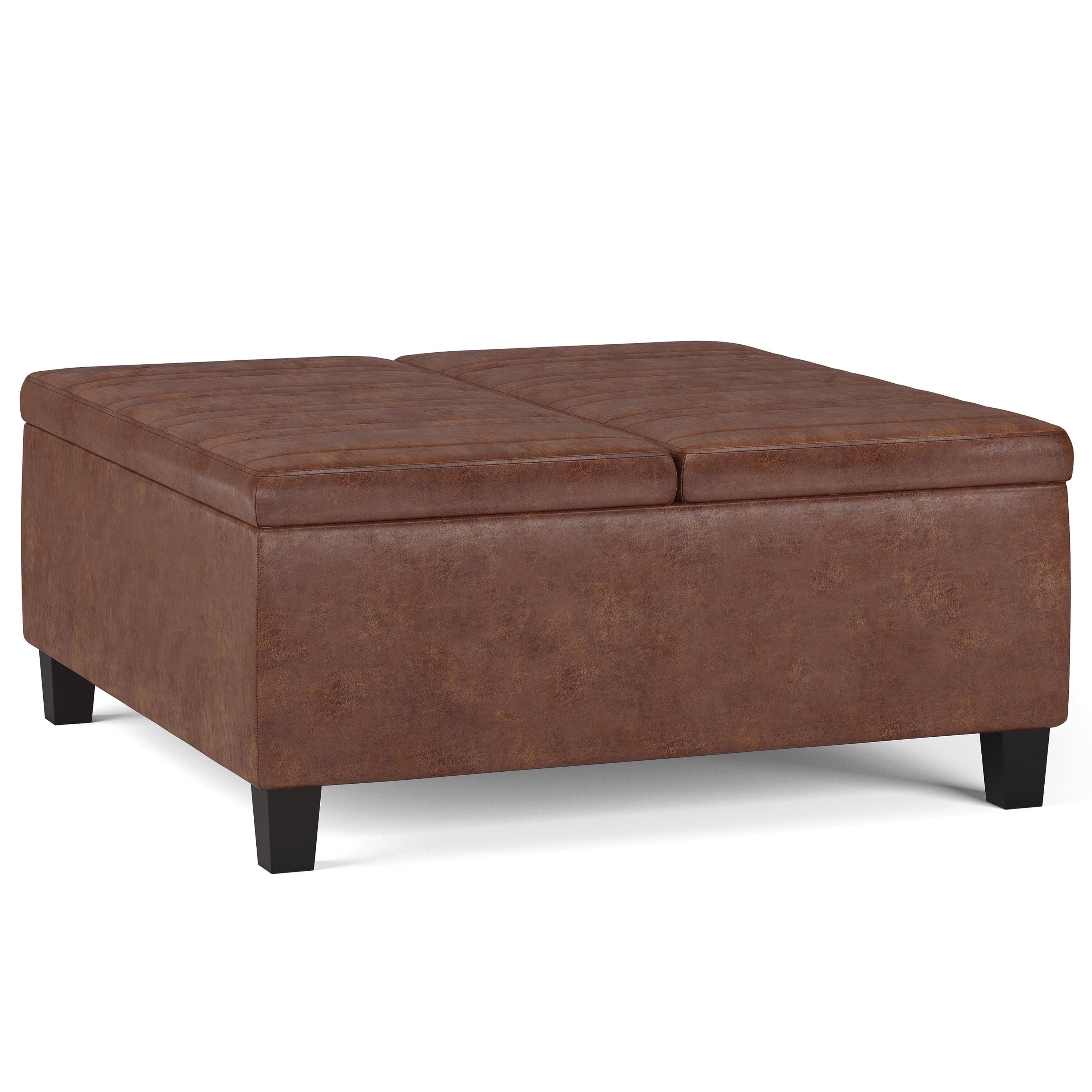 Simpli Home Ellis Coffee Table Storage Ottoman