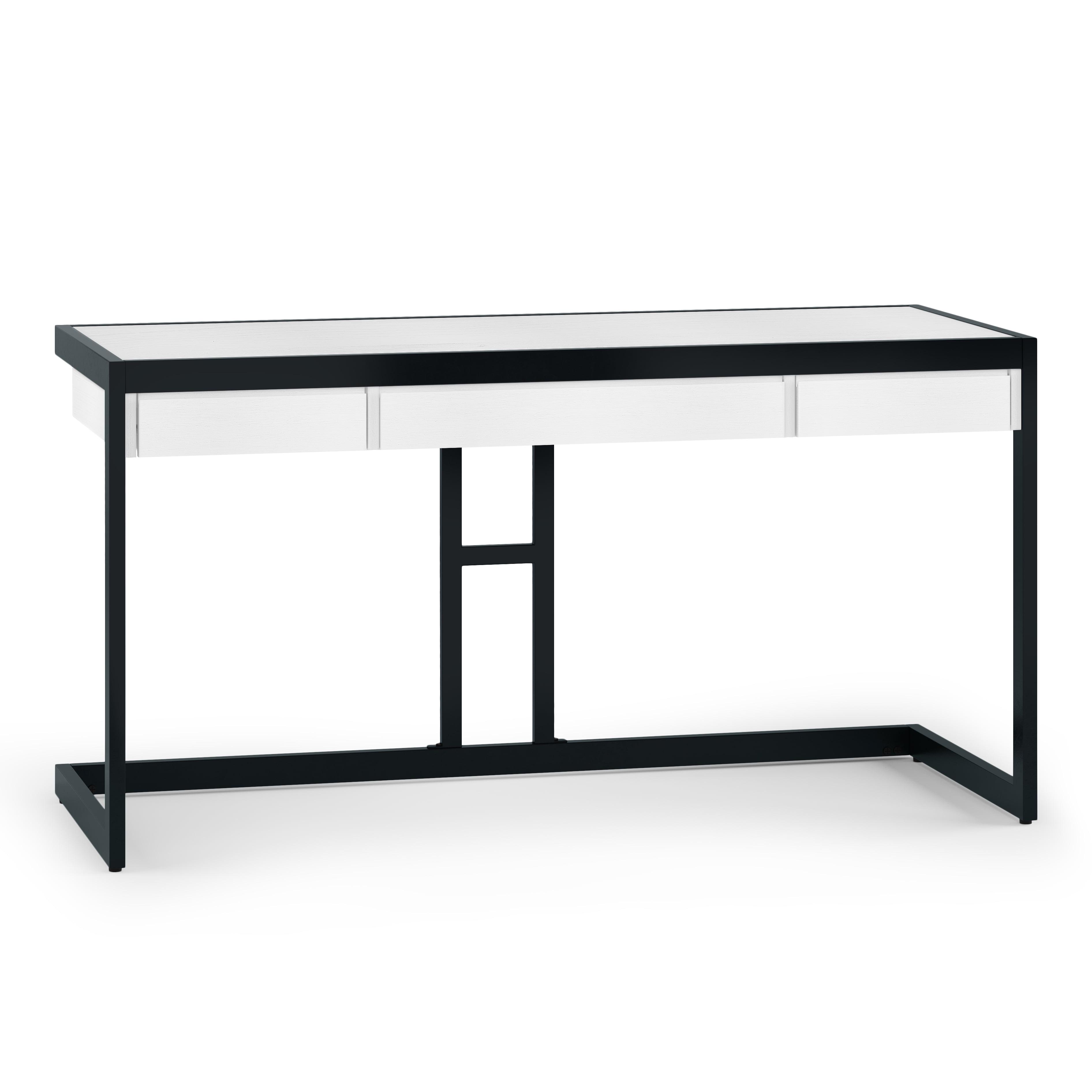 Simpli Home Erina SOLID ACACIA WOOD 60" Desk in Distressed White