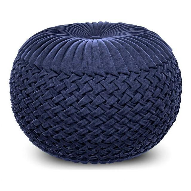 Simpli Home Grafton Velvet Pouf