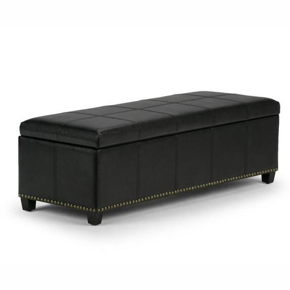 Simpli Home Kingsley Upholstered Ottoman