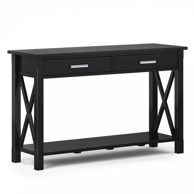 Simpli Home Kitchener 47"W Solid Wood Contemporary Storage Console Table with 2 Drawers and Bottom Storage Shelf