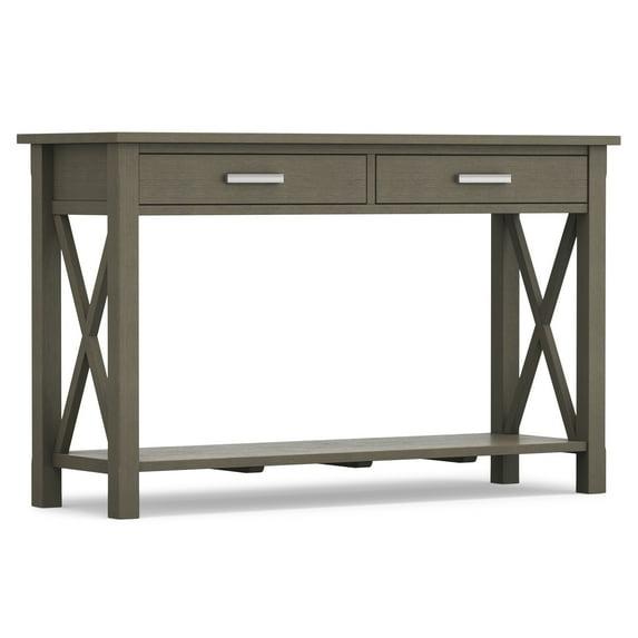 Simpli Home Kitchener 47"W Solid Wood Contemporary Storage Console Table with 2 Drawers and Bottom Storage Shelf