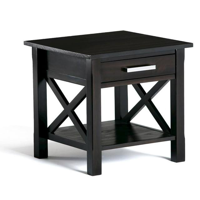 Simpli Home Kitchener 21"W Solid Mango Wood Square End Table with Storage Drawer