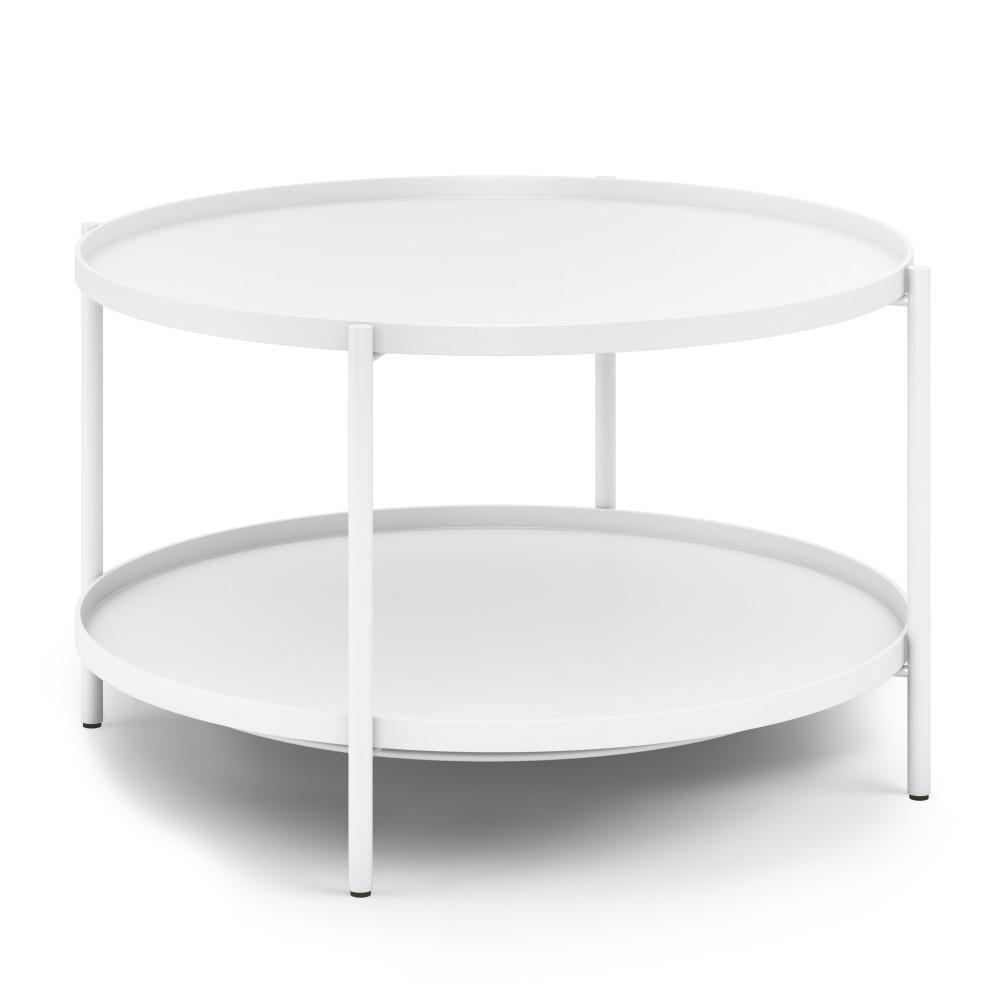 Simpli Home Monet Industrial 32 " Metal Metal Coffee Table in Black