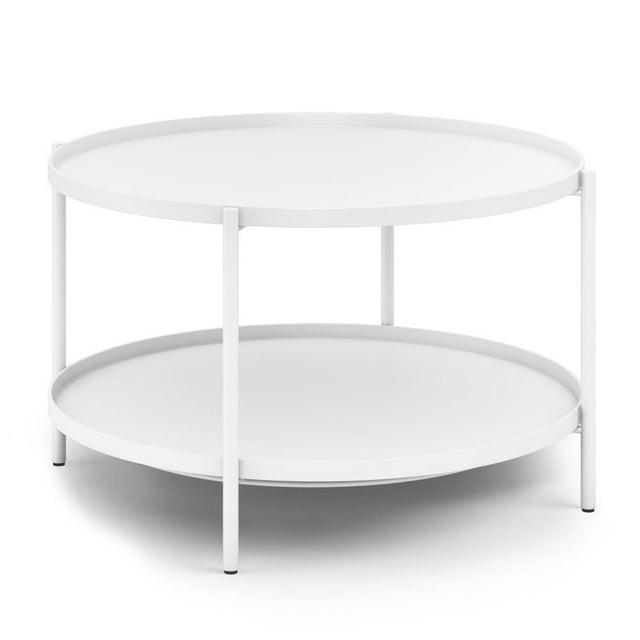 Simpli Home Monet Industrial 32 " Metal Metal Coffee Table in Black