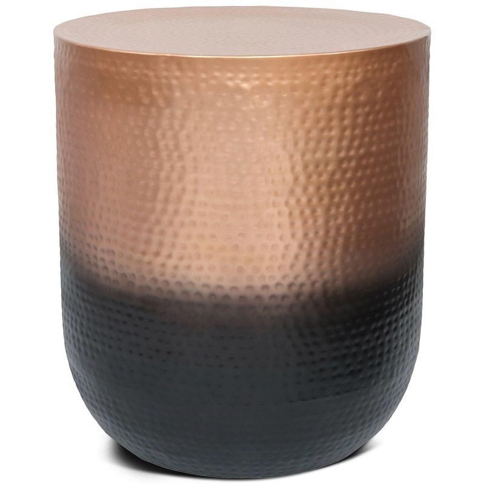 Nova 19" Copper Ombre Round Metal Side Table