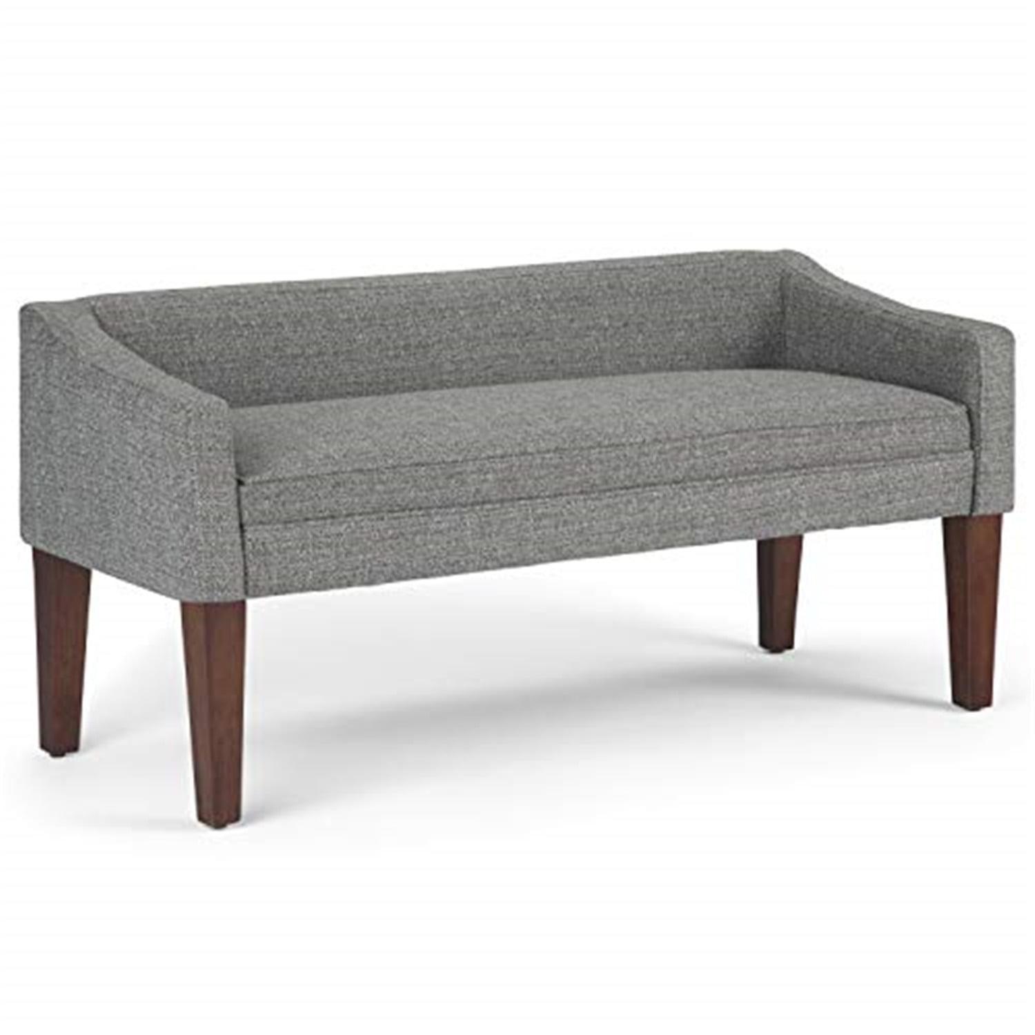 Simpli Home Parris Polyester Upholstered Bench