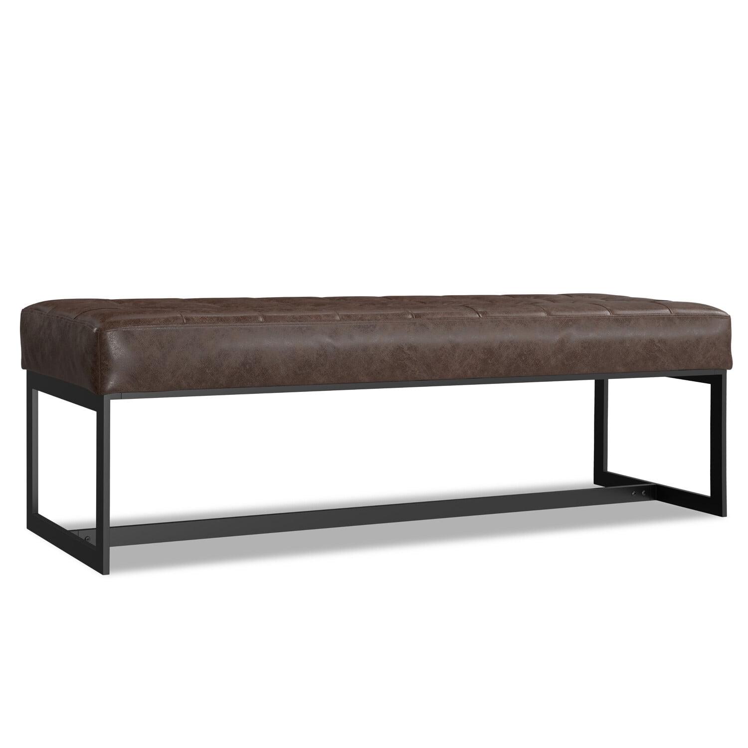 Mikaylyn Leather Ottoman Bench