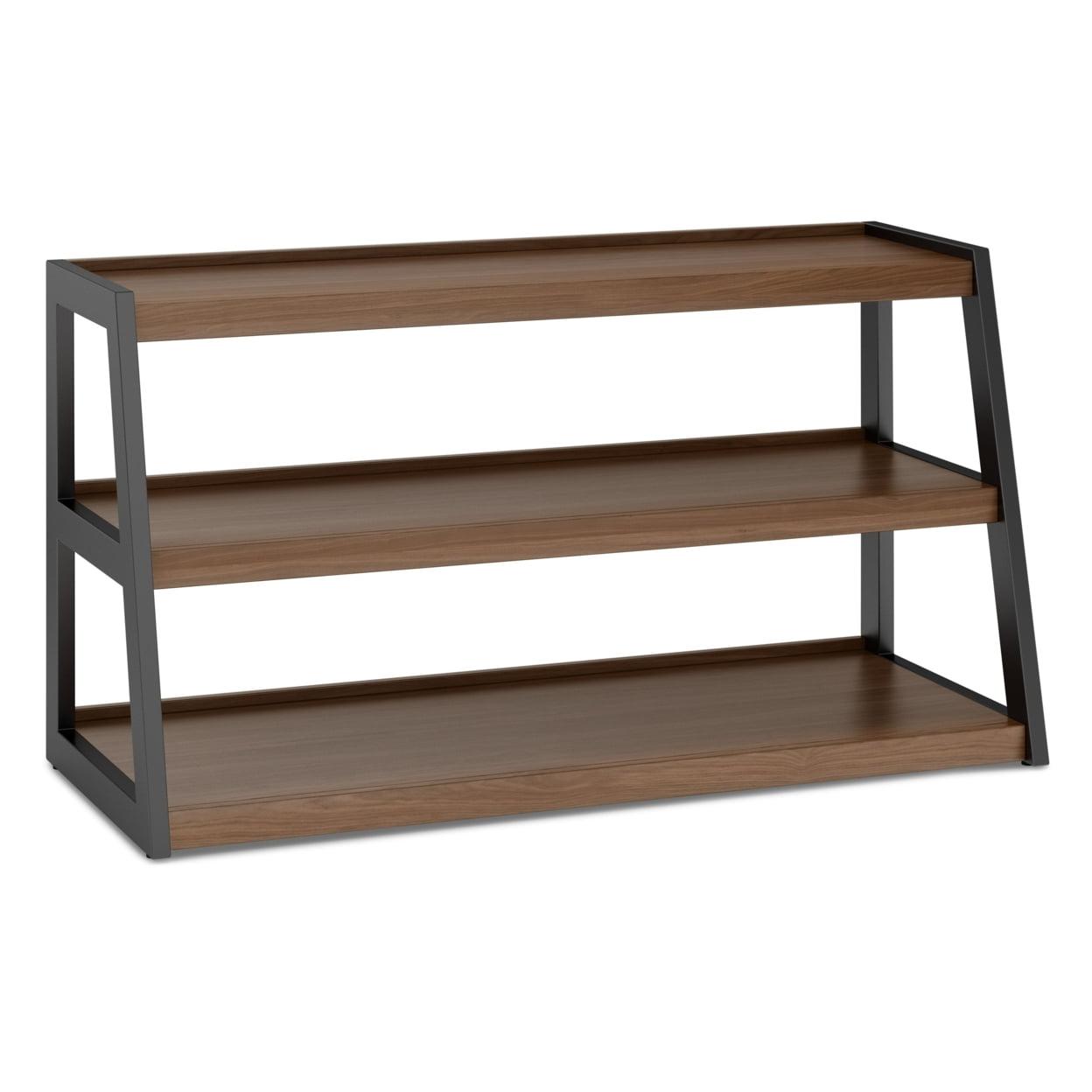 Simpli Home Sawhorse  Industrial 48 inch Wide SOLID WALNUT WOOD and Metal TV Media Stand