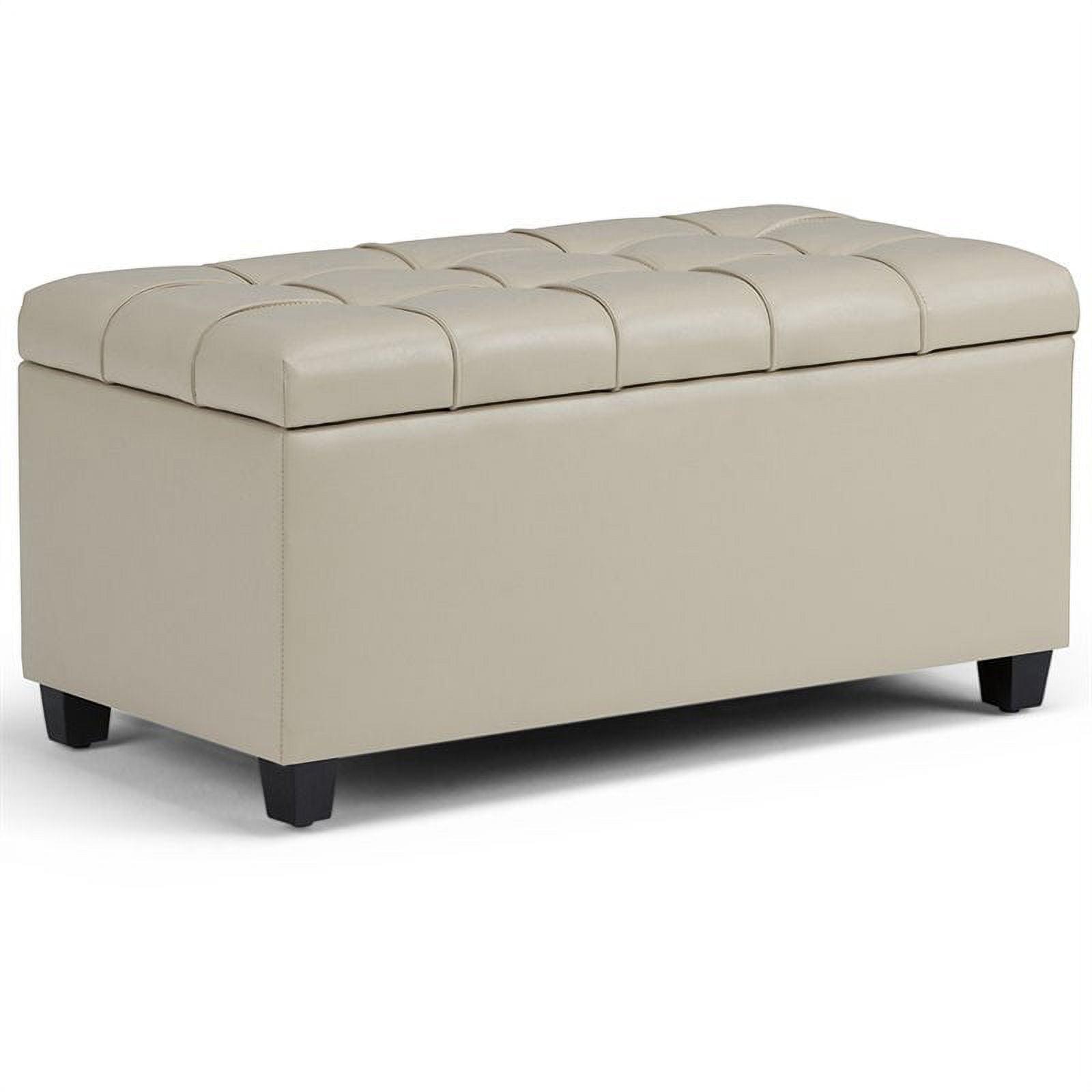 Edwinton Faux Leather Storage Ottoman