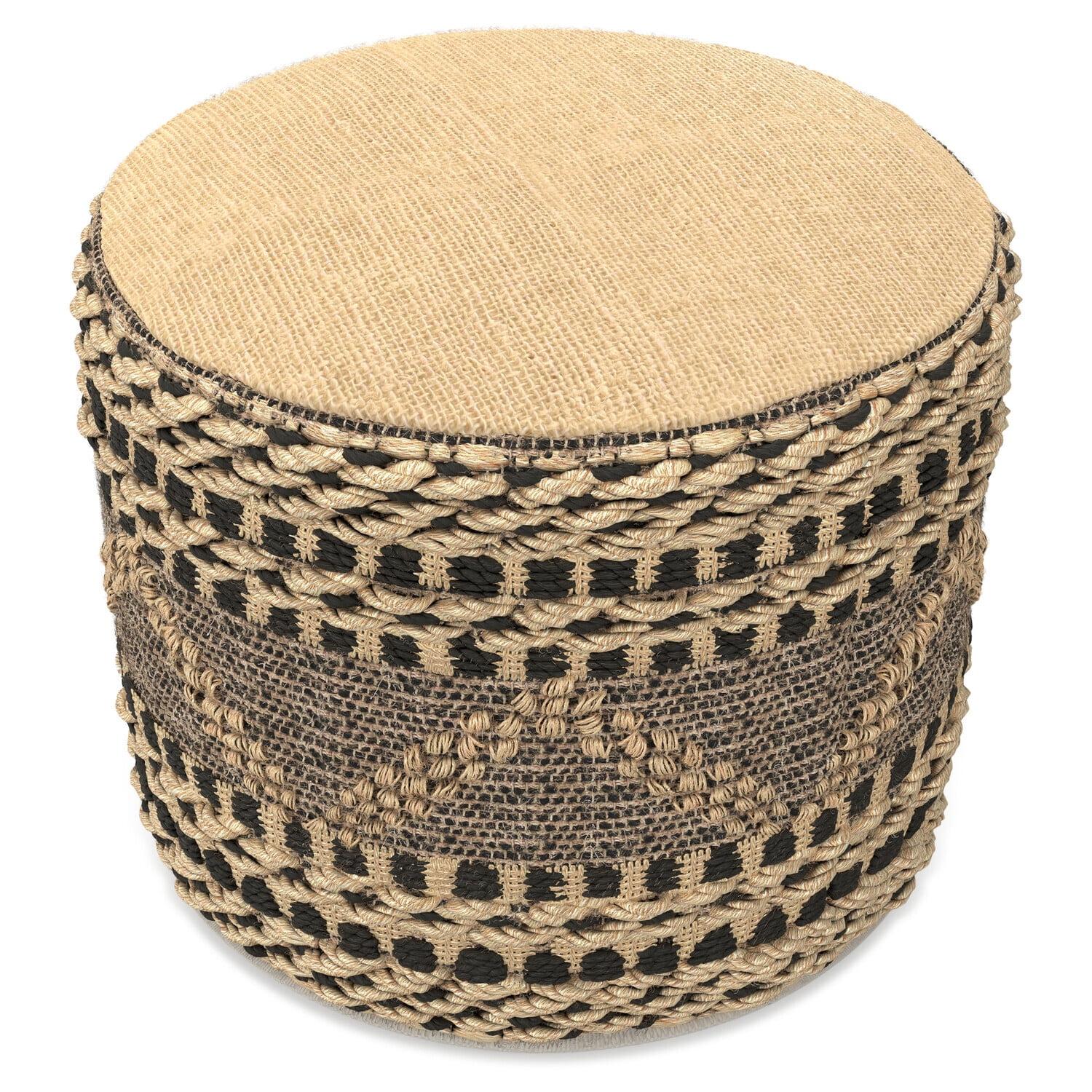 Simpli Home Stella Upholstered Pouf