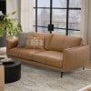 Simpli Home Stevens Leather Sofa
