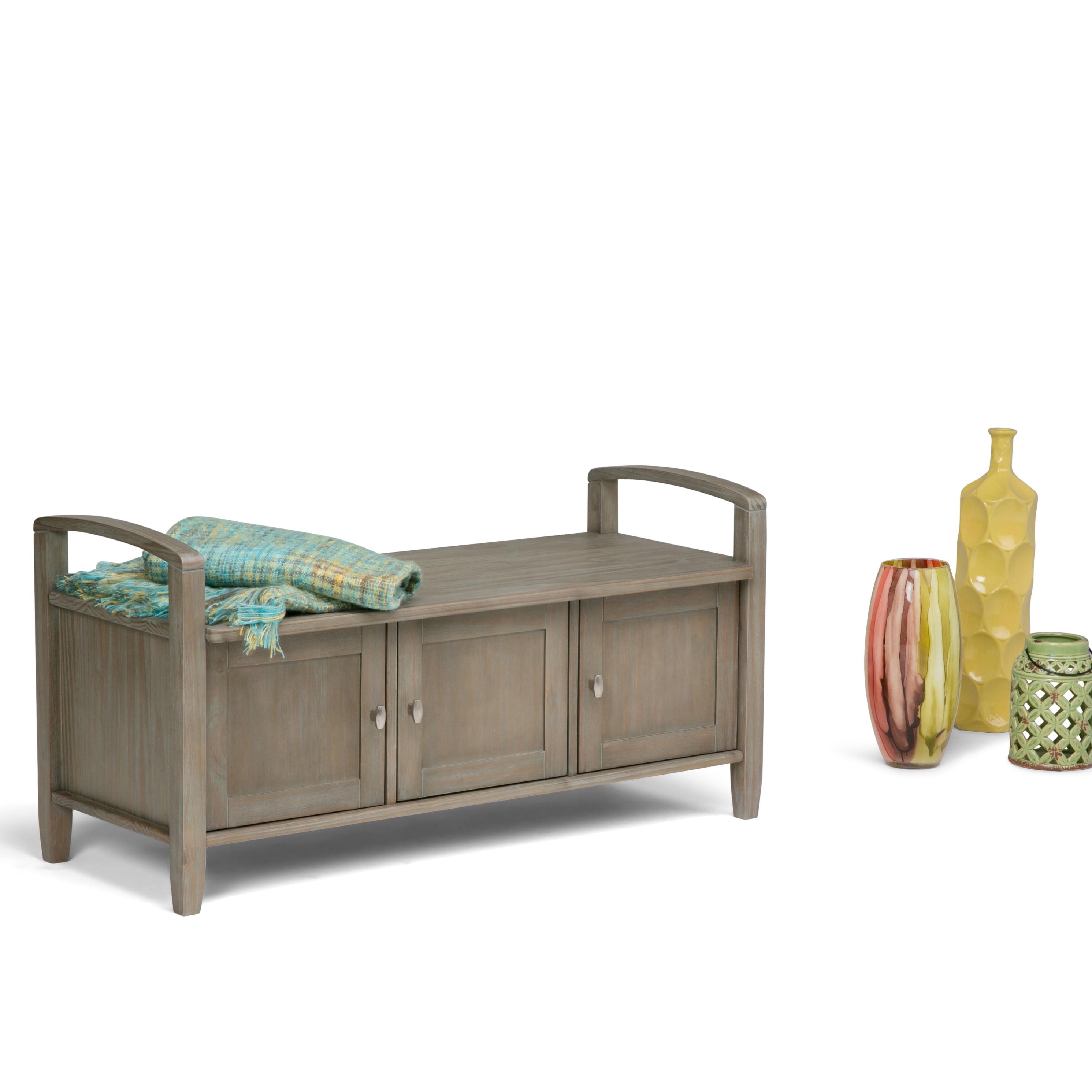 Warm Upholstered Storage Bench