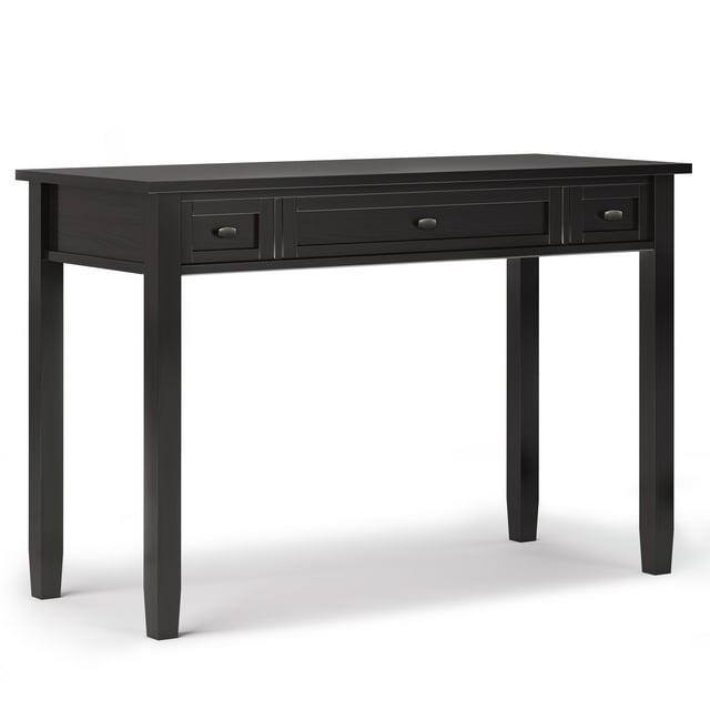 Simpli Home Warm Shaker 48"W Solid Wood Desk, Transitional Style with Keyboard Tray