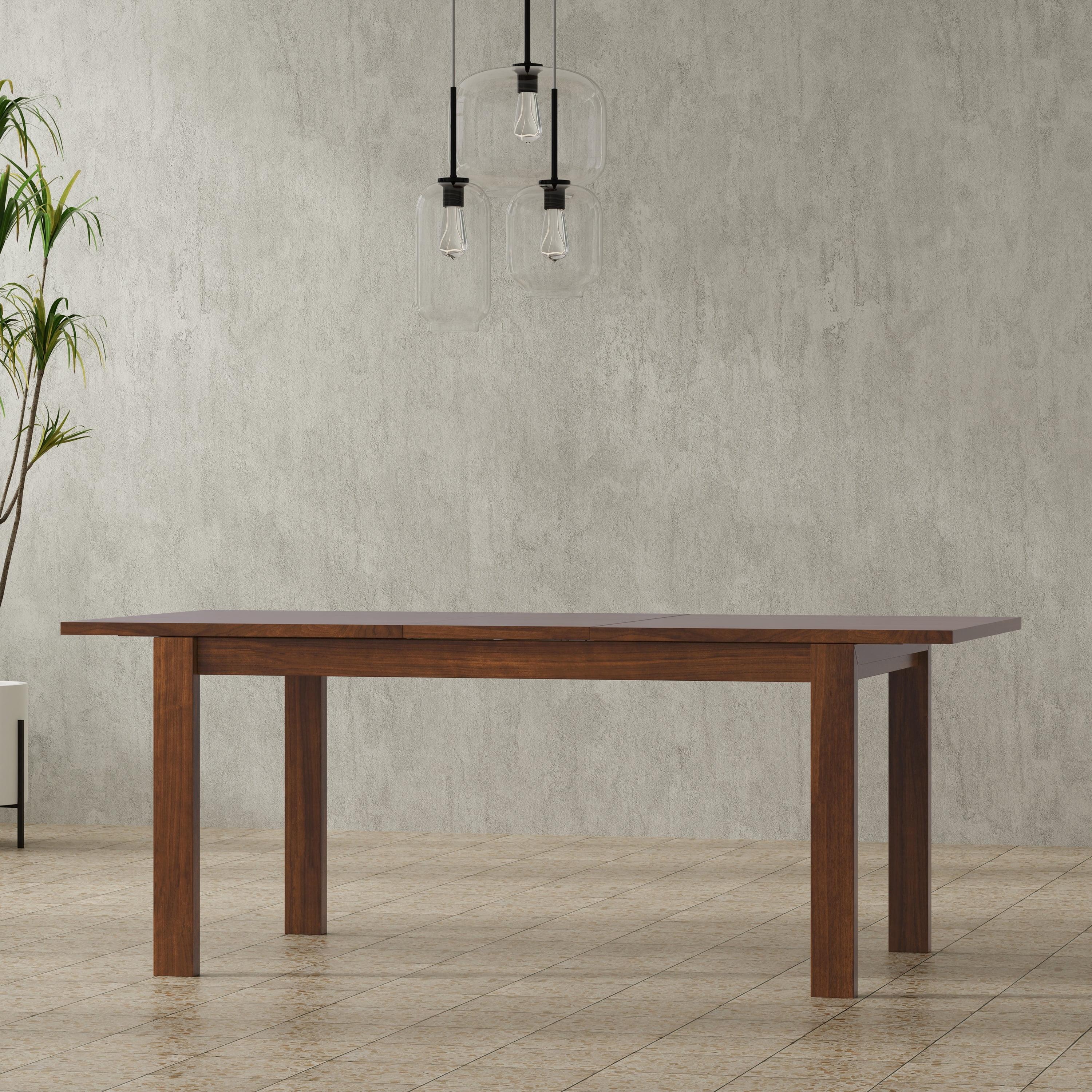 Wilson Walnut Extendable Rectangular Dining Table