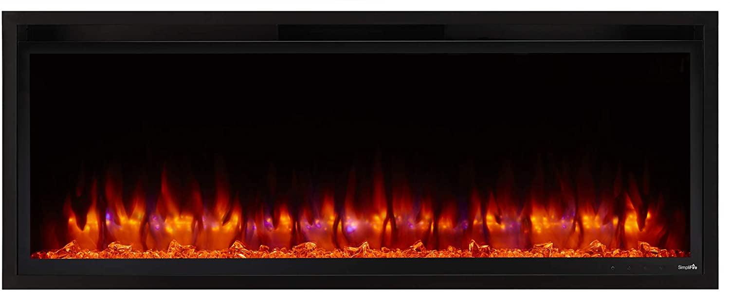 SimpliFire Allusion Platinum Wall Mount Electric Fireplace