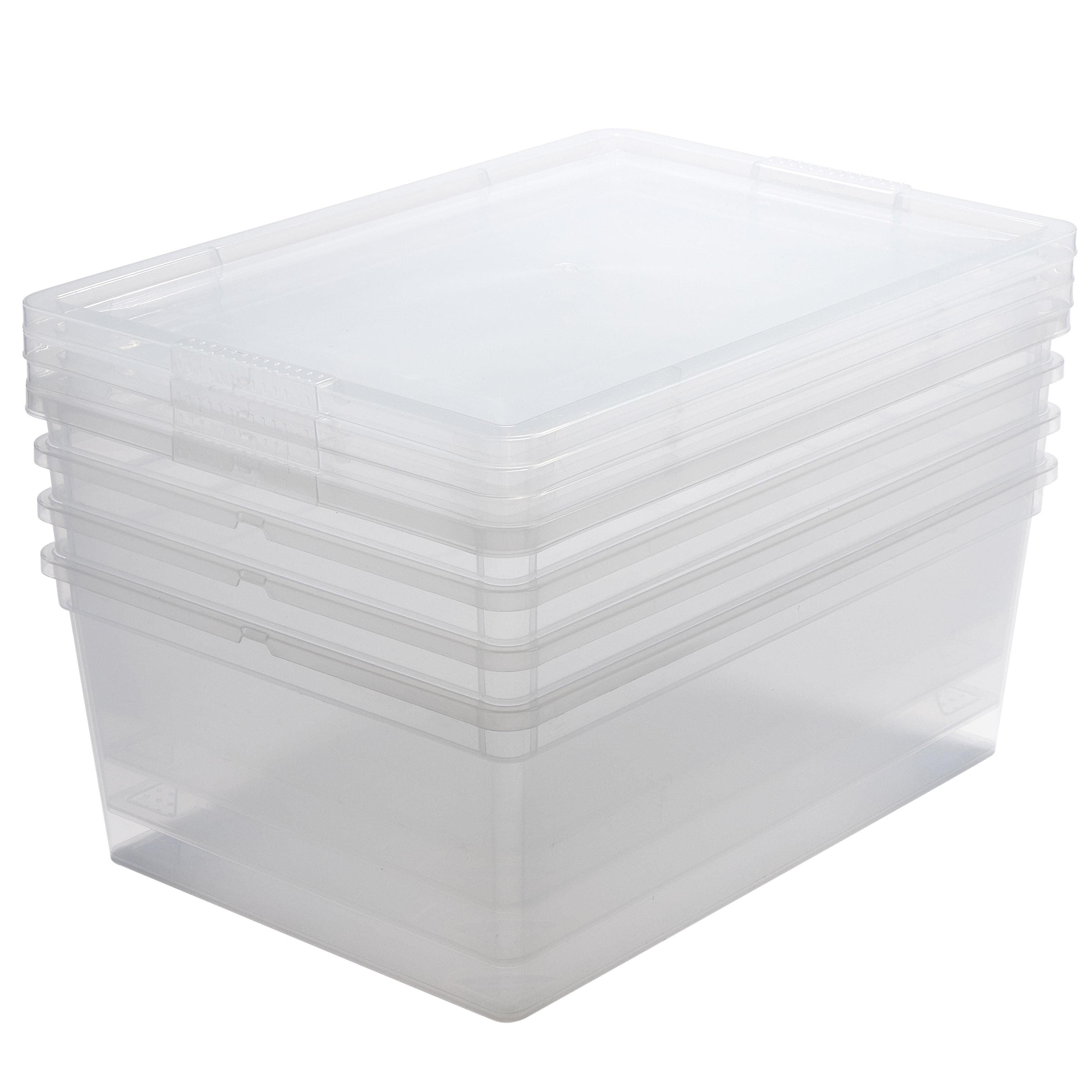 Simplify Simplify 4 Pack Stackable Storage Bins with Lids in Clear