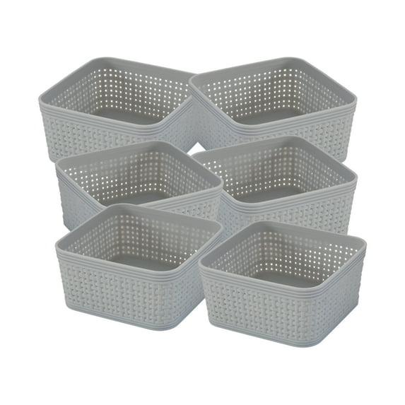Simplify Simplify Plastic Basket (Set of 6)