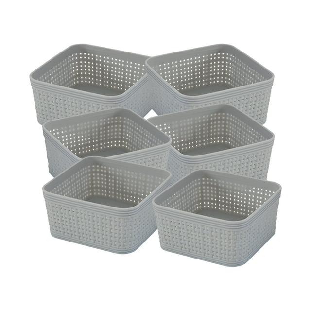 Simplify Simplify Plastic Basket (Set of 6)