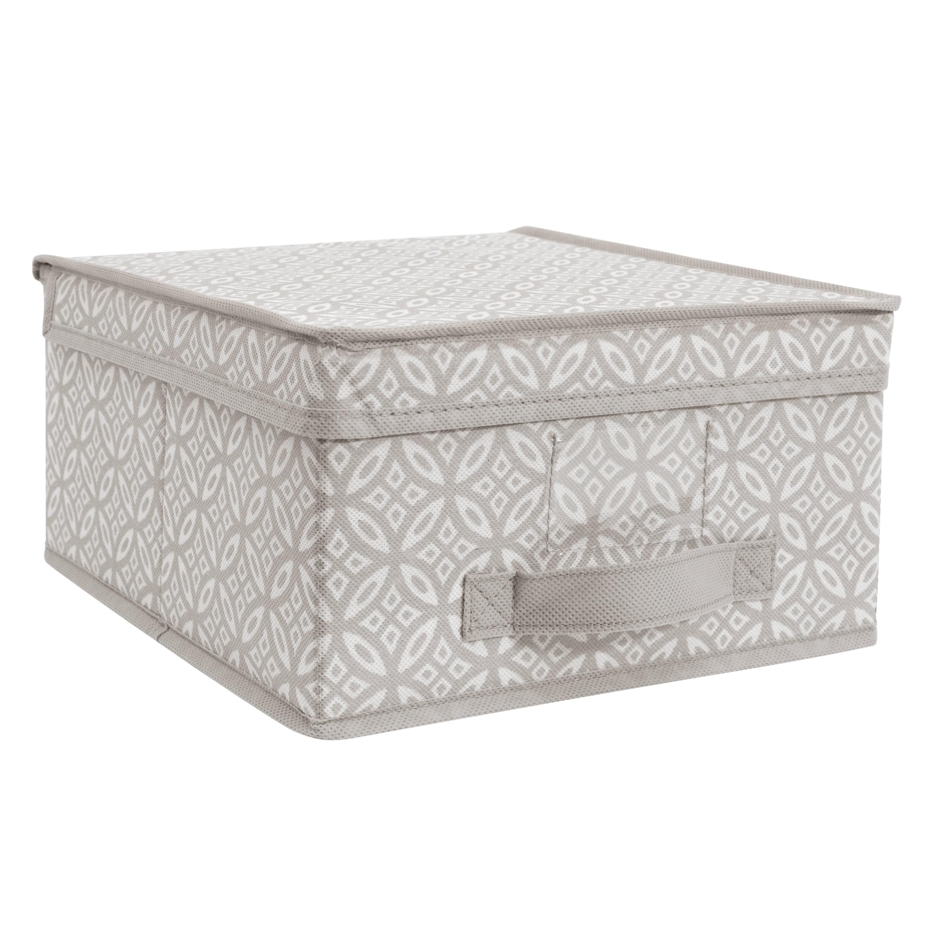 Simplify Medium Storage Box Gray Boho Print