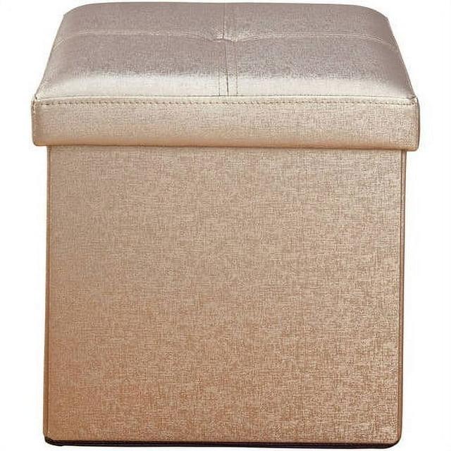 Simplify Luxora Faux Leather Ottoman