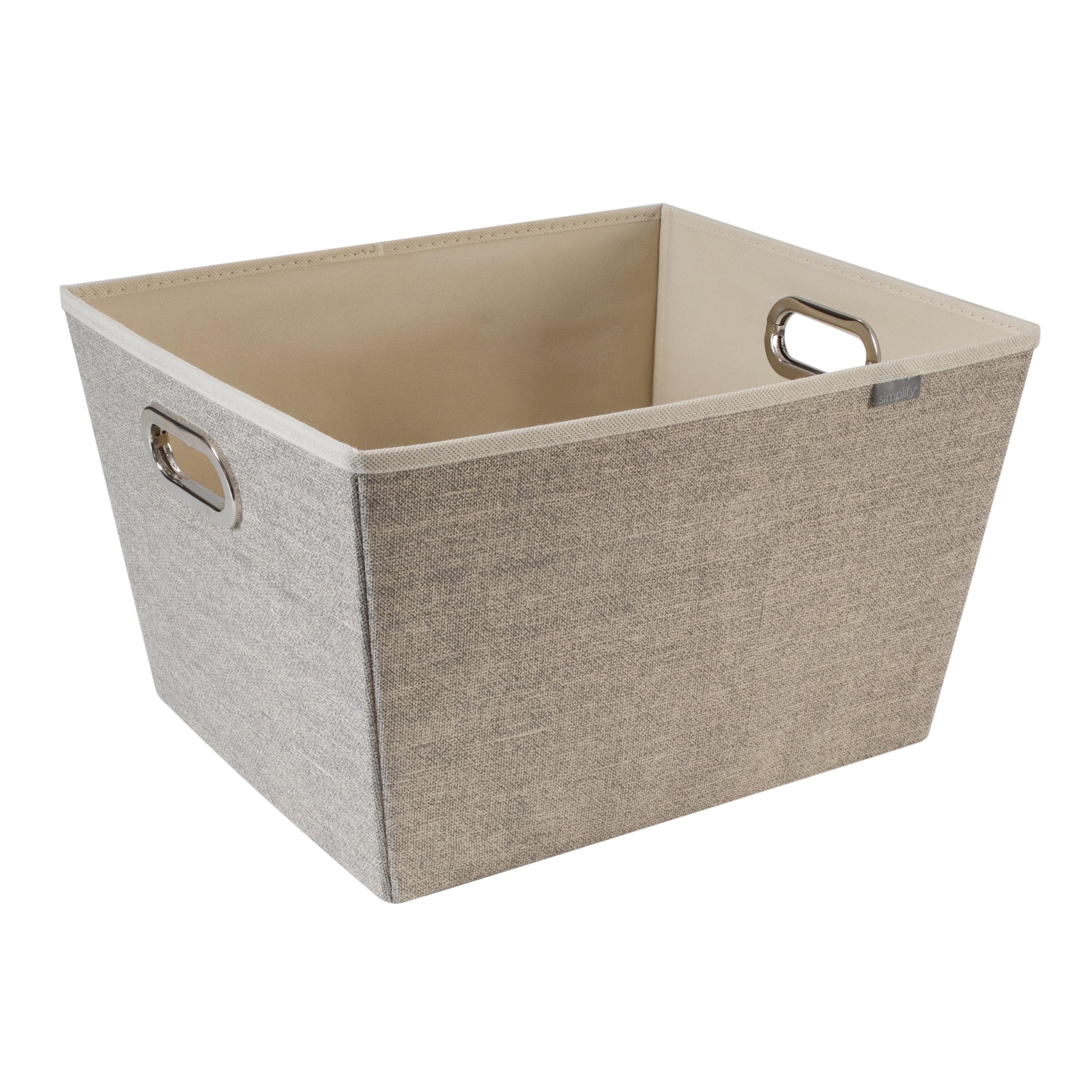 Simplify Large Grommet Storage Bin Brown