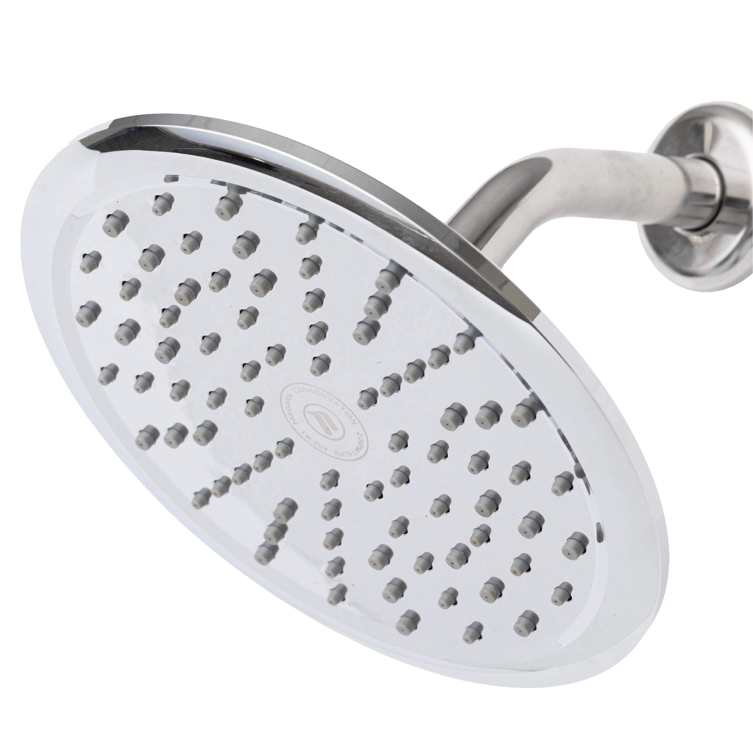 Niagara Conservation Rainfall Spa 1-Spray with 1.75 GPM 8 in. Wall Mount Adjustable Fixed Shower Head