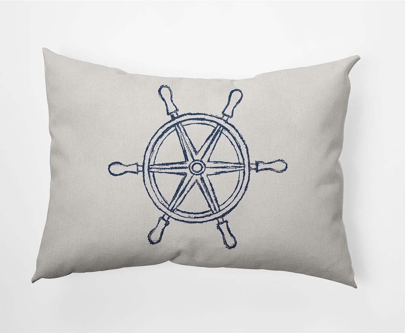 e by design Nantucket Geometric Reversible Throw Pillow