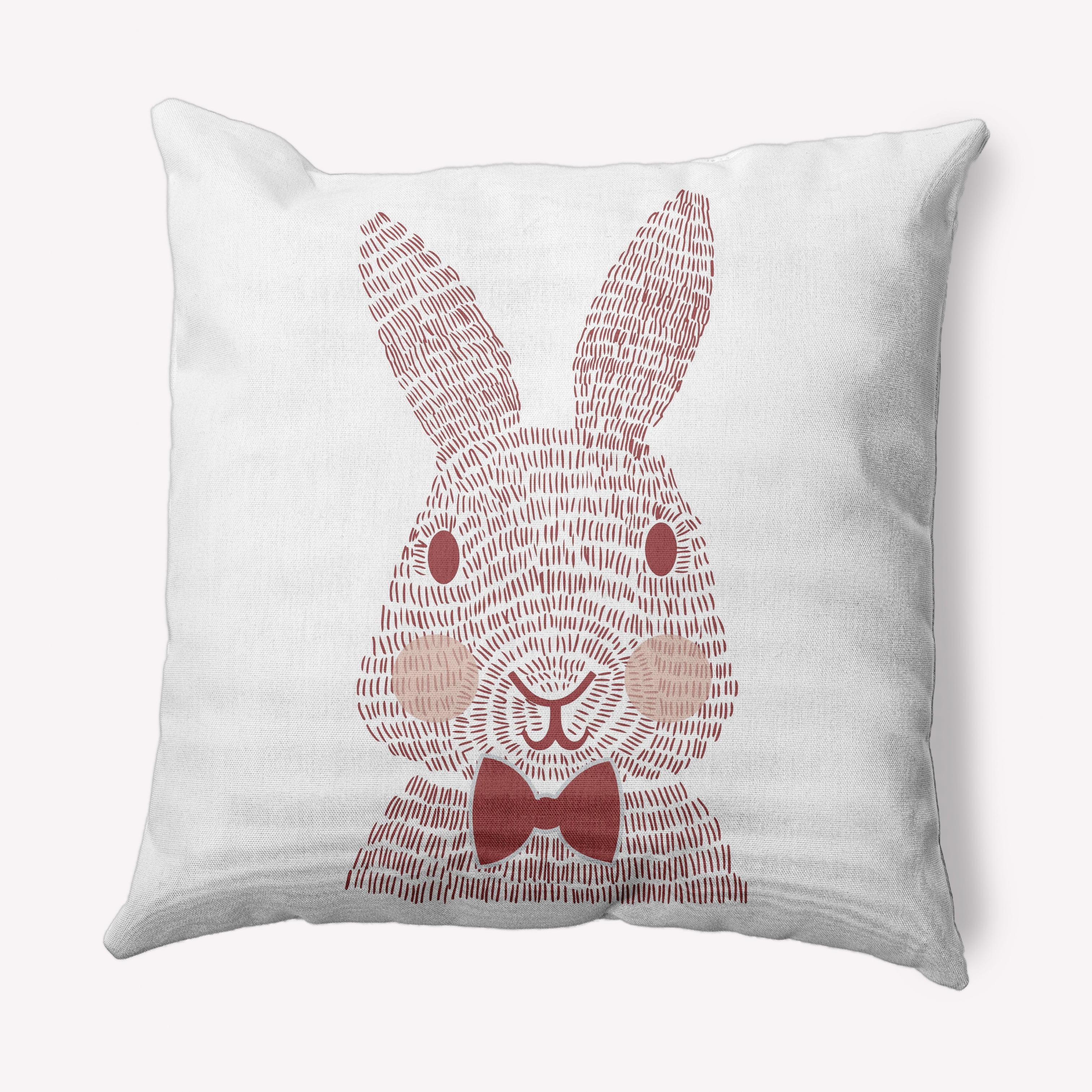 e by design Monochrome Bunny Easter Decorative Square Pillow Cover & Insert | Wayfair