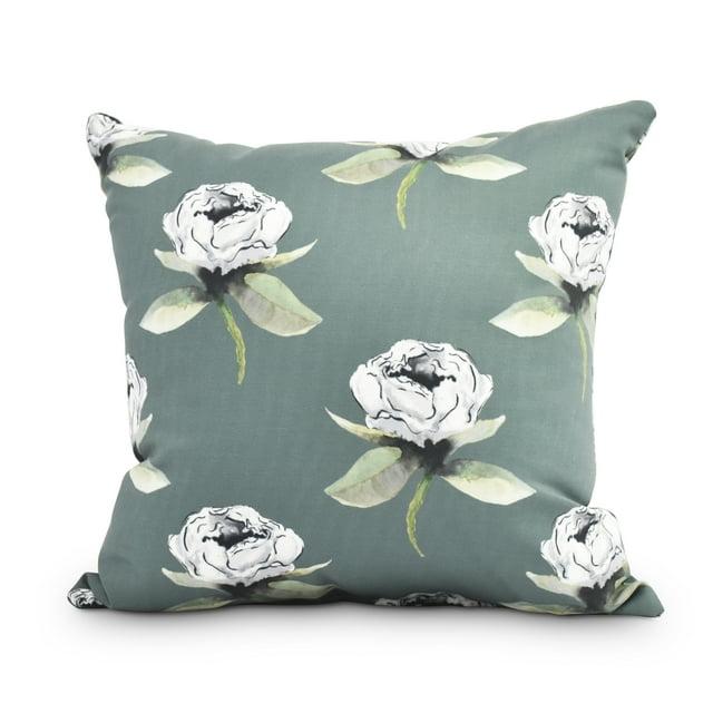 e by design Fickle Florals Floral Indoor/Outdoor Reversible Throw Pillow