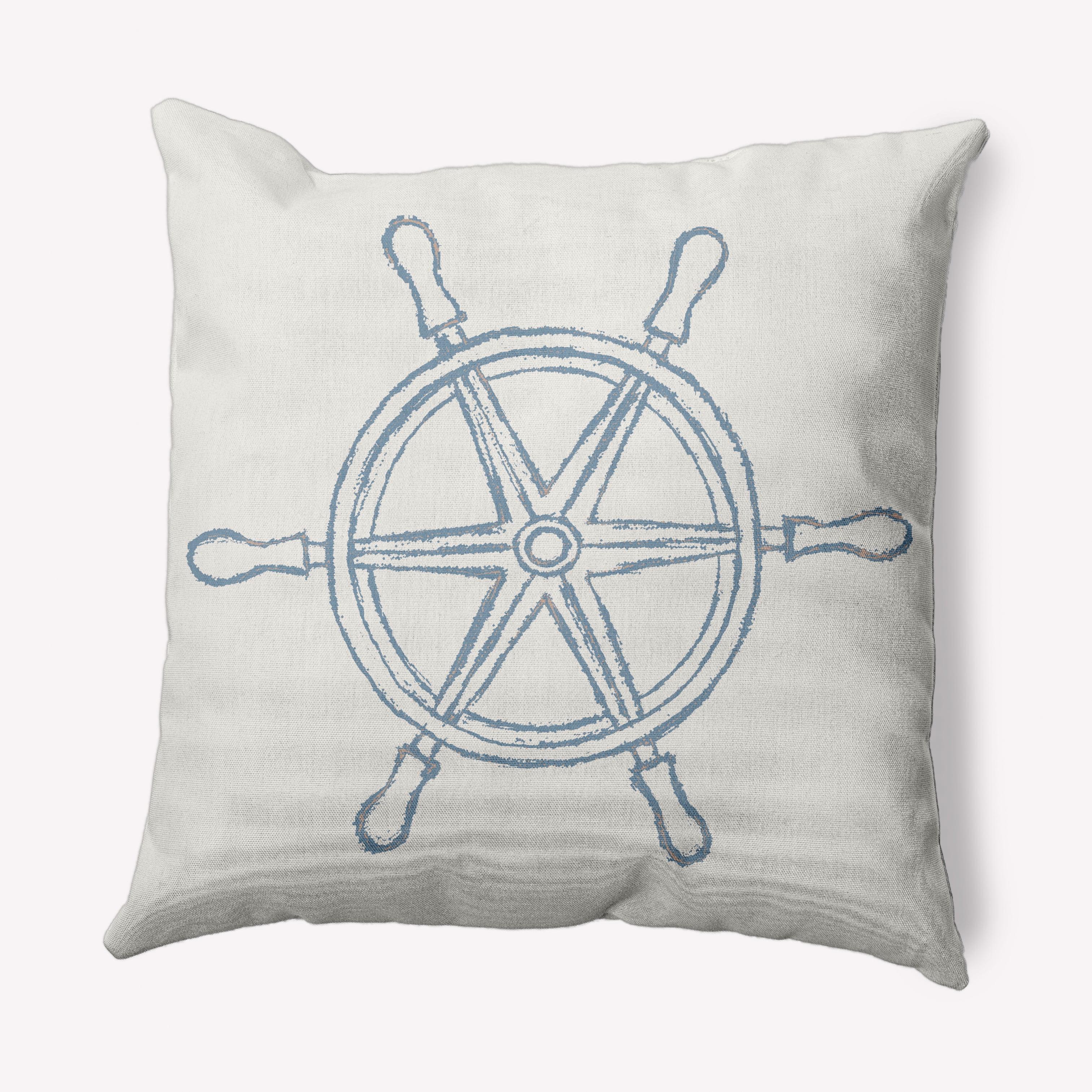 e by design Nantucket Geometric Reversible Throw Pillow