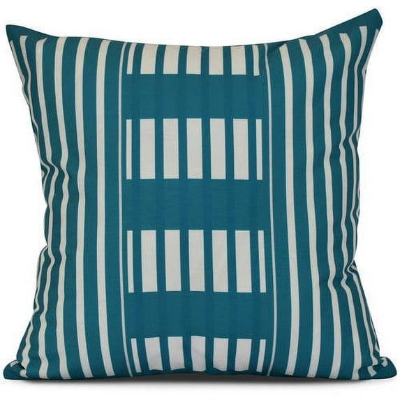 e by design Sail, Sun, & Fun Striped Indoor/Outdoor Reversible Throw Pillow