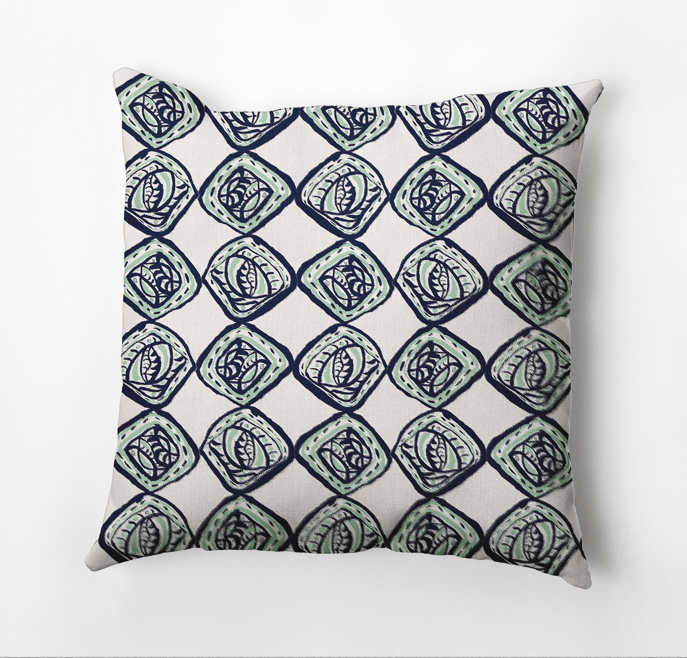 e by design Geometric Indoor/Outdoor Reversible Throw Pillow