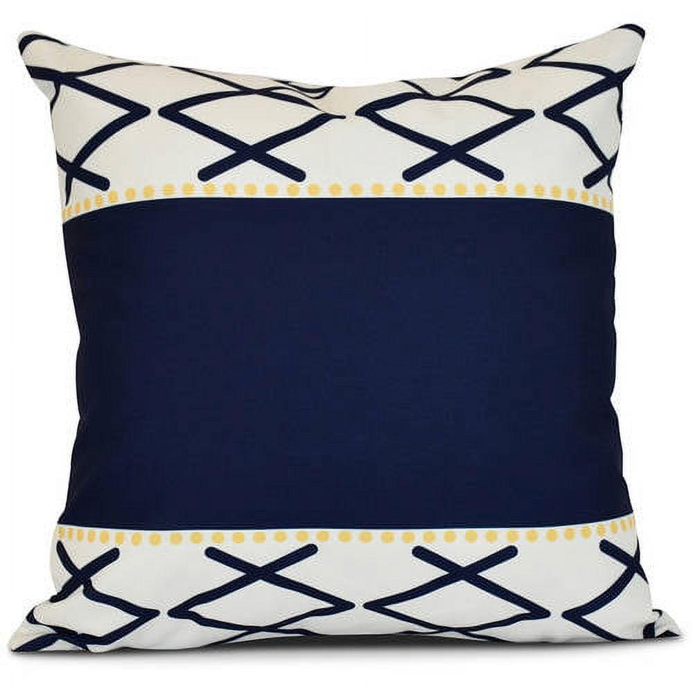 e by design Sail, Sun, & Fun Geometric Indoor/Outdoor Reversible Throw Pillow