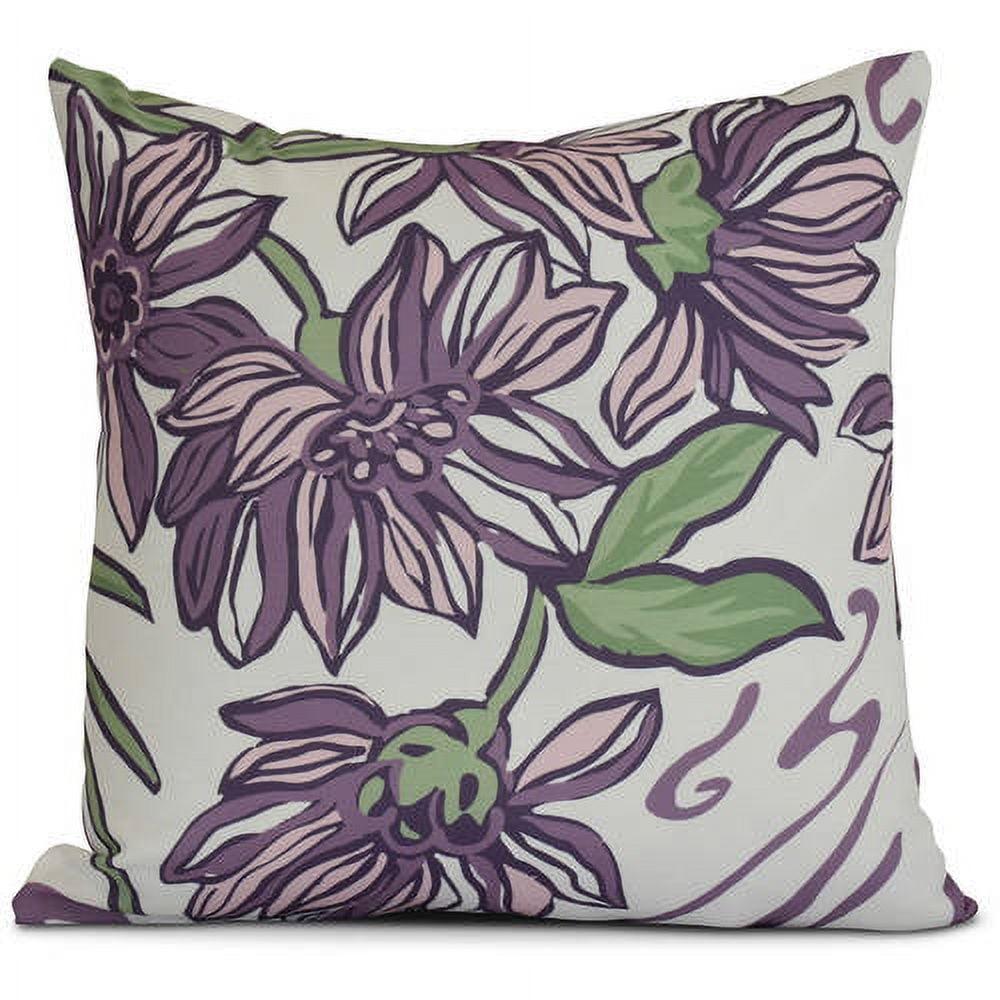 e by design Floral Frolic Floral Indoor/Outdoor Reversible Throw Pillow