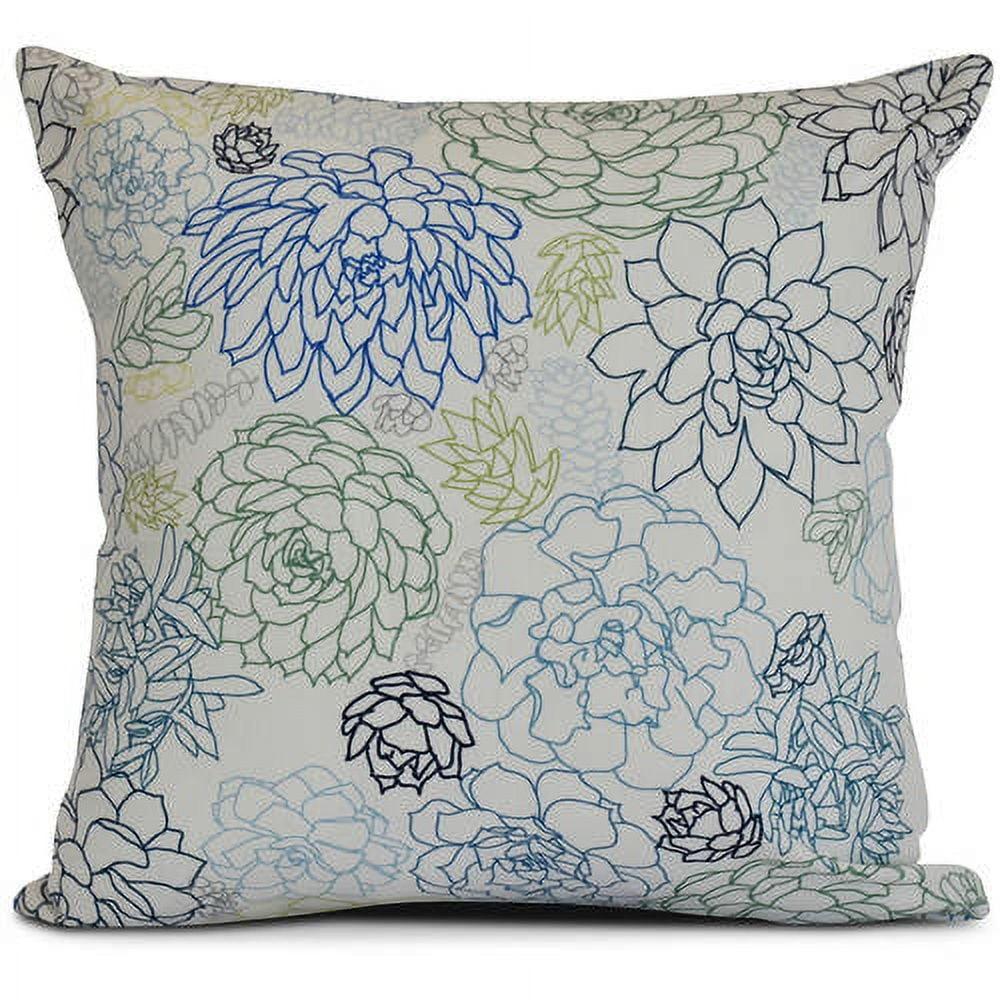 e by design Floral Frolic Floral Indoor/Outdoor Reversible Throw Pillow