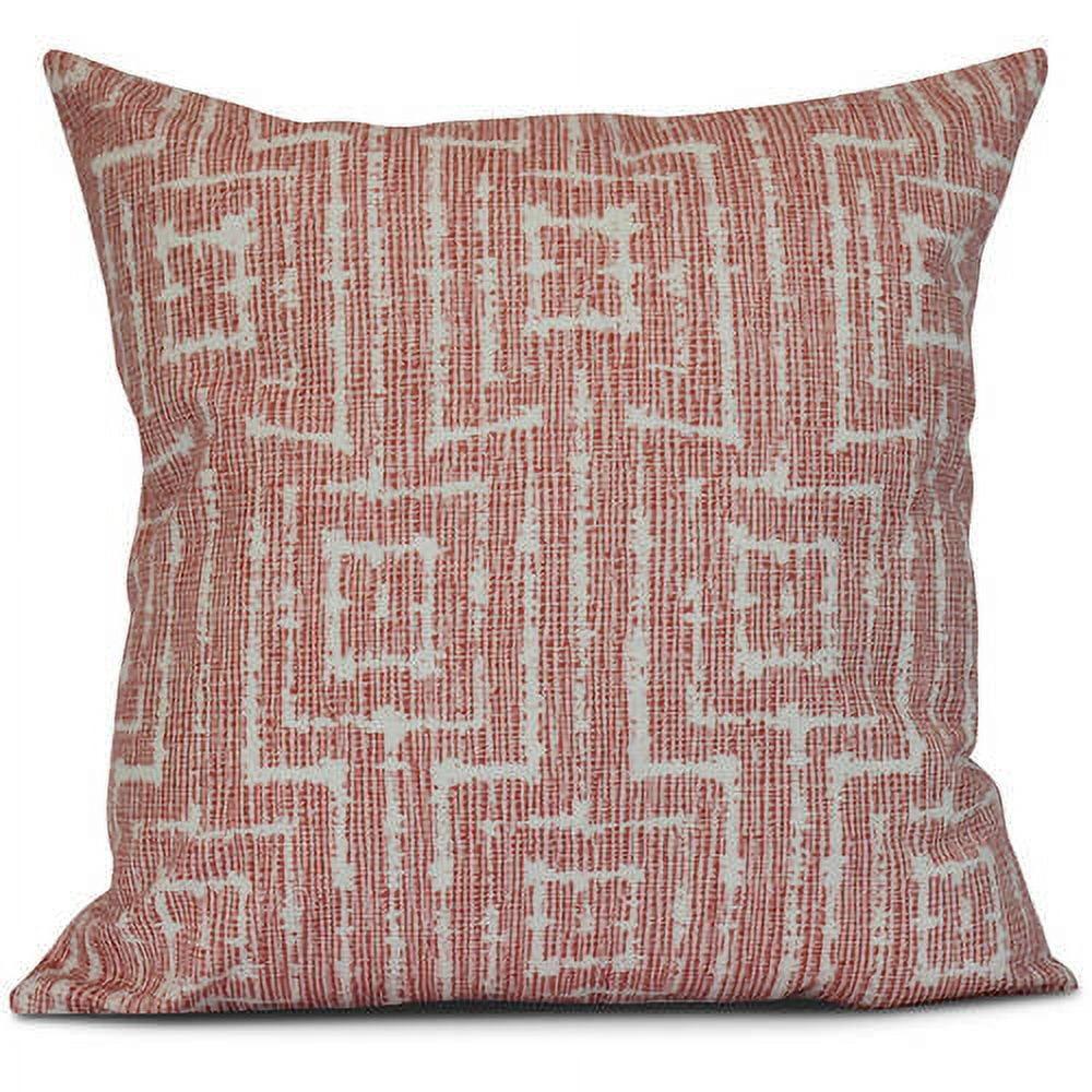 Tropical Resort Geometric Indoor/Outdoor Reversible Throw Pillow