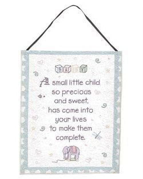 Precious Child Blue and White Cotton Wall Hanging Tapestry