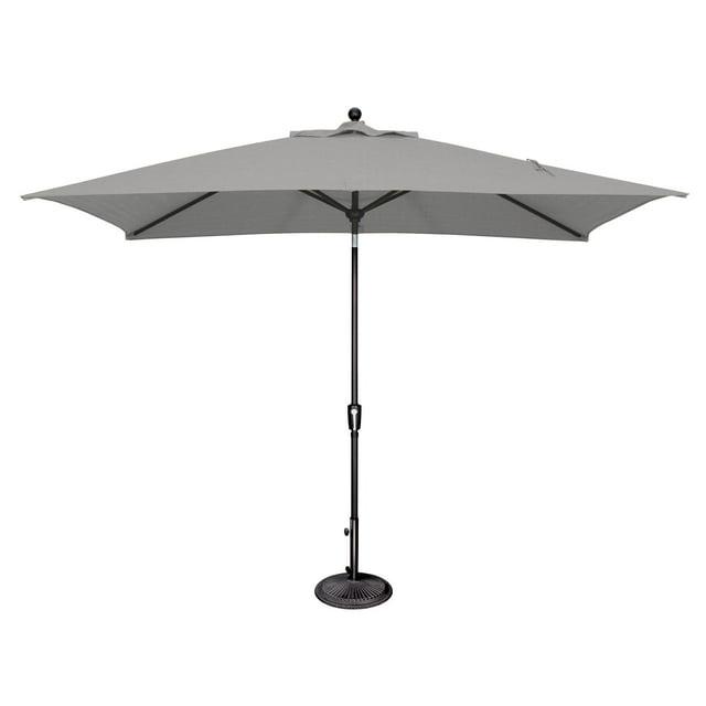 Simply Shade Catalina 120" Octagon Push Button Tilt Umbrella - Black/Cast Silver