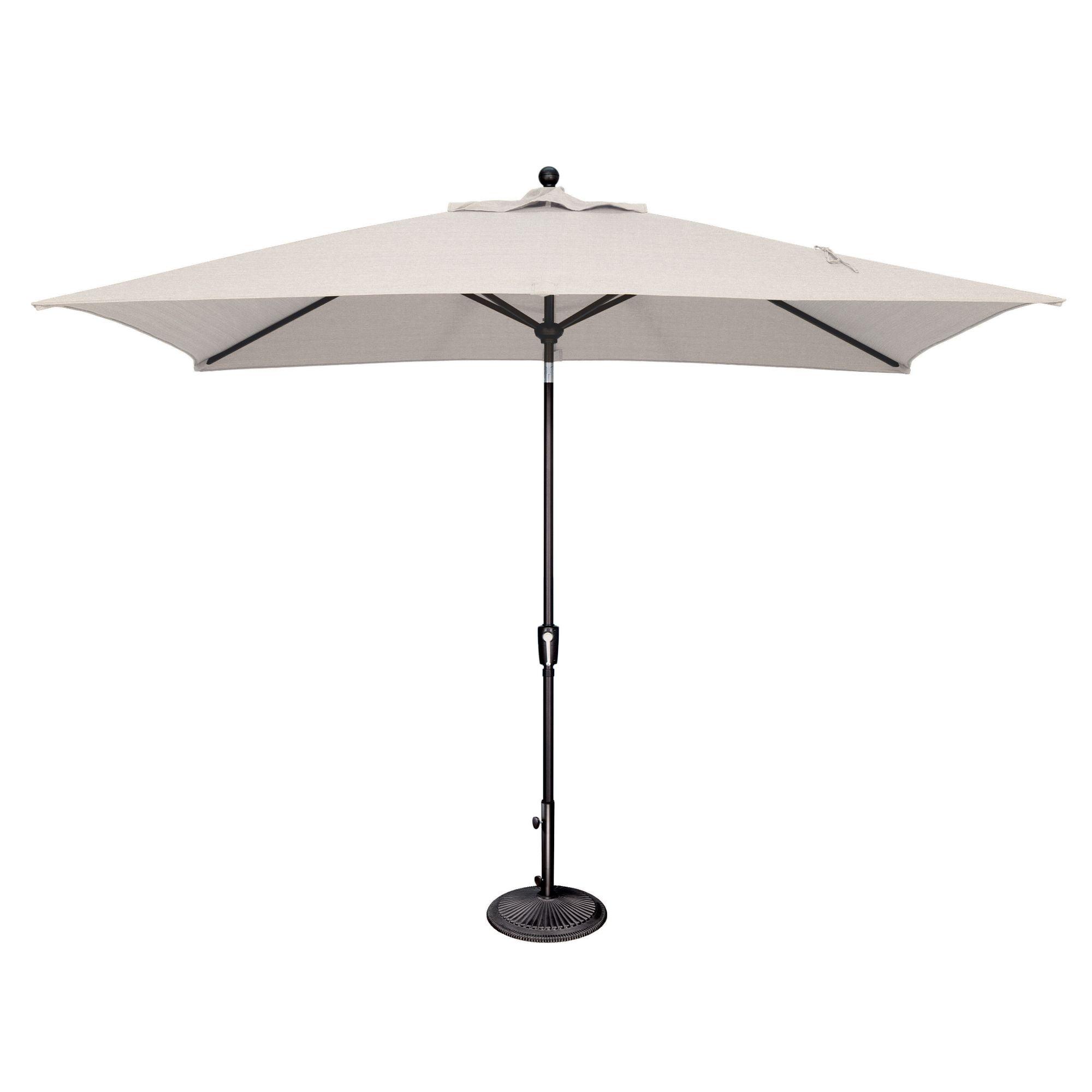 Simply Shade Catalina 120" Octagon Push Button Tilt Umbrella in Black/Natural