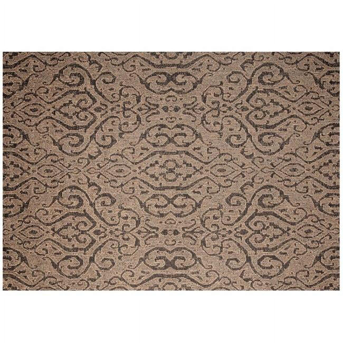 Chestnut Contemporary 5' x 7' Synthetic Easy-Care Outdoor Rug