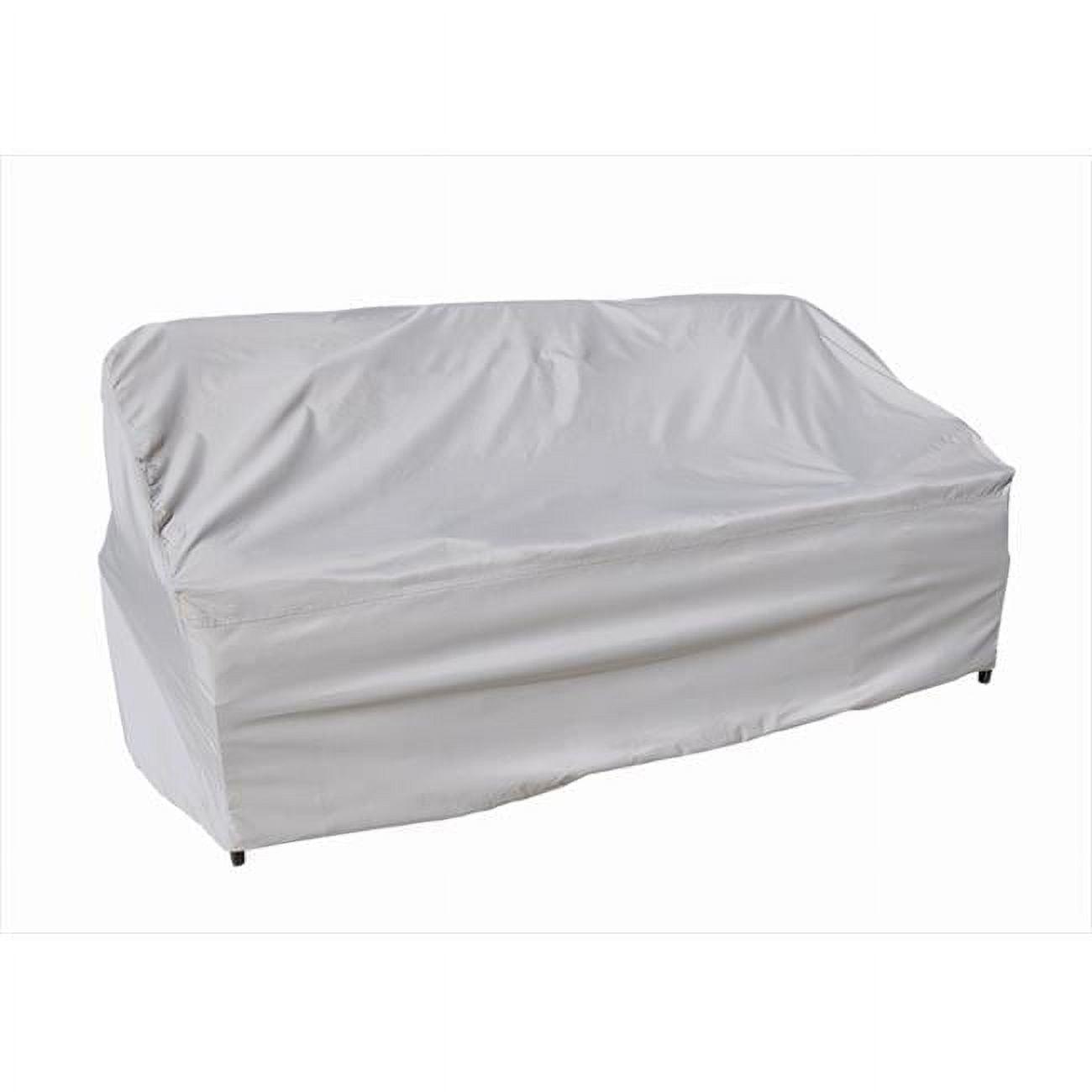 Gray Polyester Water-Resistant Sofa Cover with Elastic